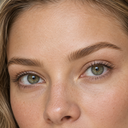 Brow styling close-up — AI illustration; shade appearance is illustrative