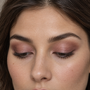 Eyeshadow styling close-up — AI illustration; shade appearance is illustrative