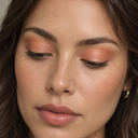Eyeshadow styling close-up — AI illustration; shade appearance is illustrative