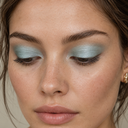 Eyeshadow styling close-up — AI illustration; shade appearance is illustrative