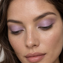 Eyeshadow styling close-up — AI illustration; shade appearance is illustrative