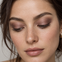 Eyeshadow styling close-up — AI illustration; shade appearance is illustrative