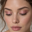 Eyeshadow styling close-up — AI illustration; shade appearance is illustrative