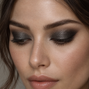 Eyeshadow styling close-up — AI illustration; shade appearance is illustrative