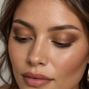 Eyeshadow styling close-up — AI illustration; shade appearance is illustrative