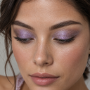 Eyeshadow styling close-up — AI illustration; shade appearance is illustrative