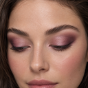 Eyeshadow styling close-up — AI illustration; shade appearance is illustrative