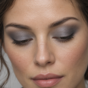 Eyeshadow styling close-up — AI illustration; shade appearance is illustrative