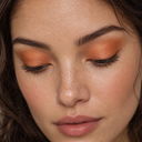 Eyeshadow styling close-up — AI illustration; shade appearance is illustrative