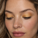 Eyeshadow styling close-up — AI illustration; shade appearance is illustrative