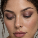 Eyeshadow styling close-up — AI illustration; shade appearance is illustrative