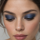 Eyeshadow styling close-up — AI illustration; shade appearance is illustrative