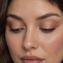 Eyeshadow styling close-up — AI illustration; shade appearance is illustrative
