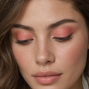 Eyeshadow styling close-up — AI illustration; shade appearance is illustrative