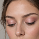 Eyeshadow styling close-up — AI illustration; shade appearance is illustrative