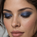 Eyeshadow styling close-up — AI illustration; shade appearance is illustrative