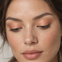 Eyeshadow styling close-up — AI illustration; shade appearance is illustrative
