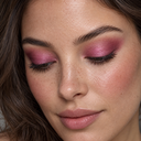 Eyeshadow styling close-up — AI illustration; shade appearance is illustrative