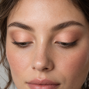 Eyeshadow styling close-up — AI illustration; shade appearance is illustrative
