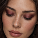 Eyeshadow styling close-up — AI illustration; shade appearance is illustrative
