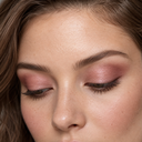 Eyeshadow styling close-up — AI illustration; shade appearance is illustrative