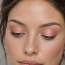Eyeshadow styling close-up — AI illustration; shade appearance is illustrative