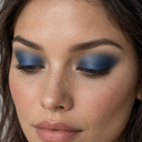Eyeshadow styling close-up — AI illustration; shade appearance is illustrative