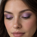 Eyeshadow styling close-up — AI illustration; shade appearance is illustrative