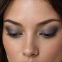 Eyeshadow styling close-up — AI illustration; shade appearance is illustrative