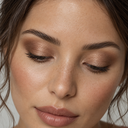 Eyeshadow styling close-up — AI illustration; shade appearance is illustrative