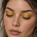 Eyeshadow styling close-up — AI illustration; shade appearance is illustrative