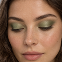 Eyeshadow styling close-up — AI illustration; shade appearance is illustrative