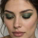 Eyeshadow styling close-up — AI illustration; shade appearance is illustrative