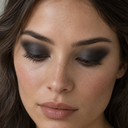 Eyeshadow styling close-up — AI illustration; shade appearance is illustrative