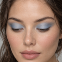 Eyeshadow styling close-up — AI illustration; shade appearance is illustrative