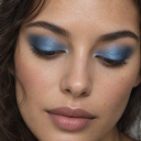 Eyeshadow styling close-up — AI illustration; shade appearance is illustrative