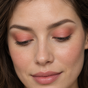 Eyeshadow styling close-up — AI illustration; shade appearance is illustrative