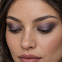 Eyeshadow styling close-up — AI illustration; shade appearance is illustrative