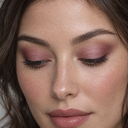 Eyeshadow styling close-up — AI illustration; shade appearance is illustrative