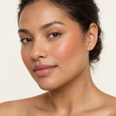 Face makeup styling close-up — AI illustration; shade appearance is illustrative