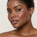 Face makeup styling close-up — AI illustration; shade appearance is illustrative