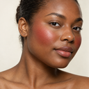 Face makeup styling close-up — AI illustration; shade appearance is illustrative