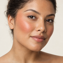 Face makeup styling close-up — AI illustration; shade appearance is illustrative