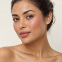Face makeup styling close-up — AI illustration; shade appearance is illustrative