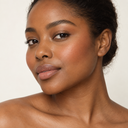 Face makeup styling close-up — AI illustration; shade appearance is illustrative