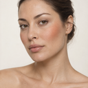 Face makeup styling close-up — AI illustration; shade appearance is illustrative