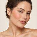 Face makeup styling close-up — AI illustration; shade appearance is illustrative