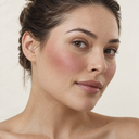 Face makeup styling close-up — AI illustration; shade appearance is illustrative
