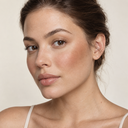Face makeup styling close-up — AI illustration; shade appearance is illustrative