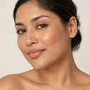 Face makeup styling close-up — AI illustration; shade appearance is illustrative